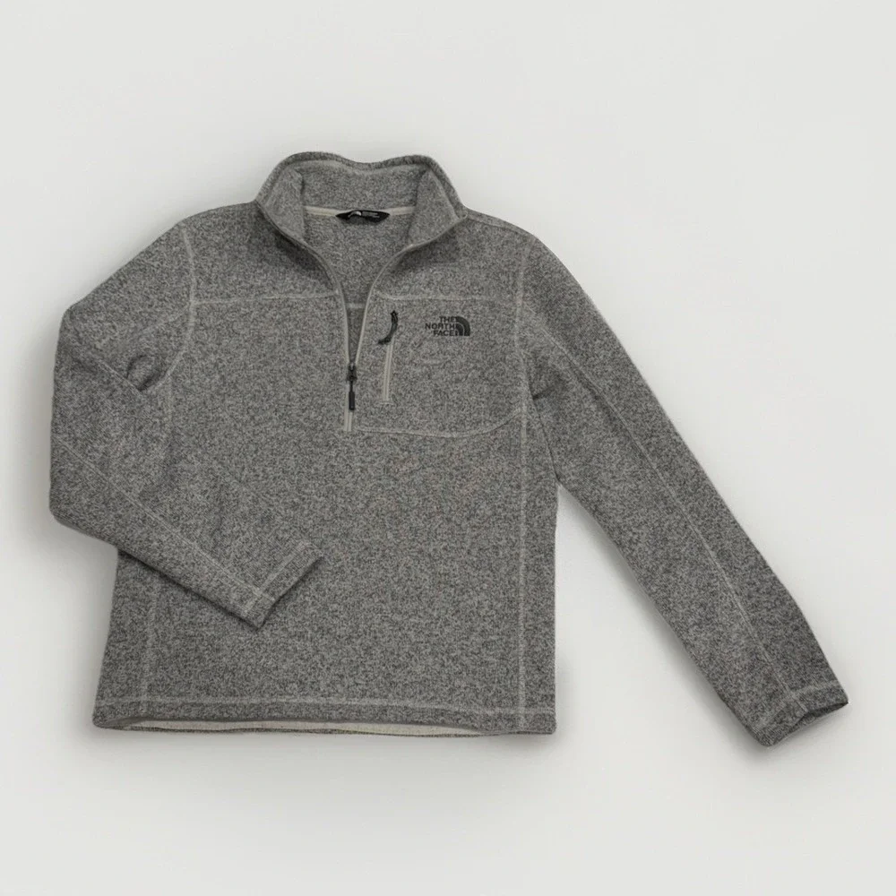 The North Face Men's Gordon Lyons 1/4 Zip Fleece Granite Bluff Tan Heather SMALL